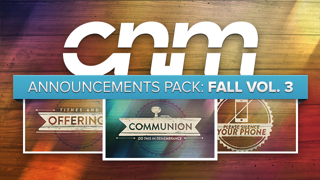 Announcements Pack: Fall Vol. 3