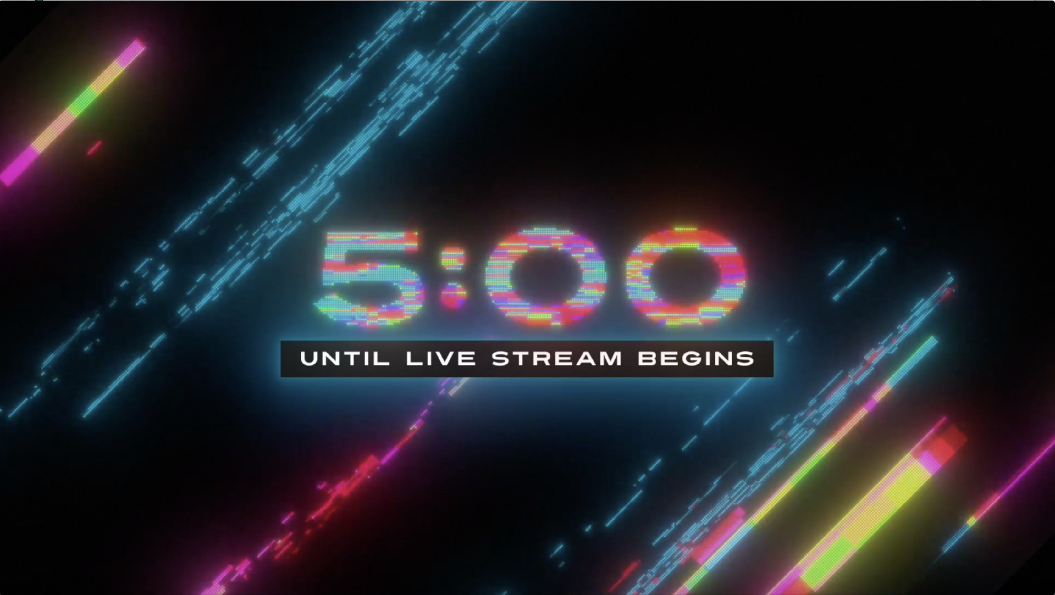 LED Glitch Live Stream Countdown