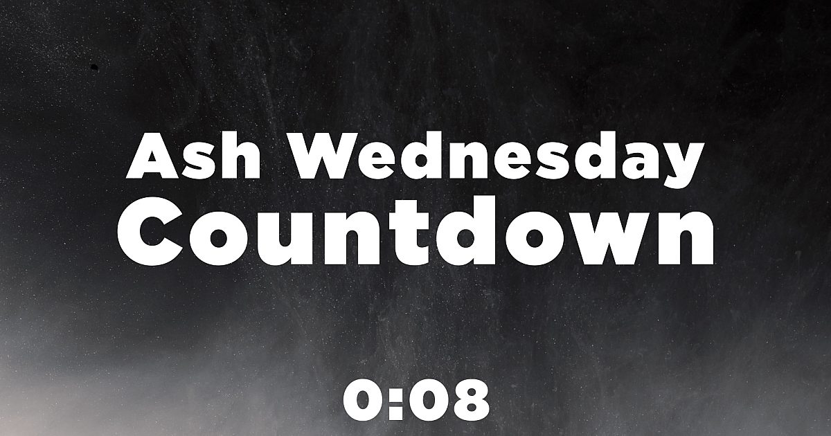 Ash Wednesday Countdown