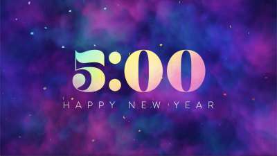 Glitter Fog New Year Countdown