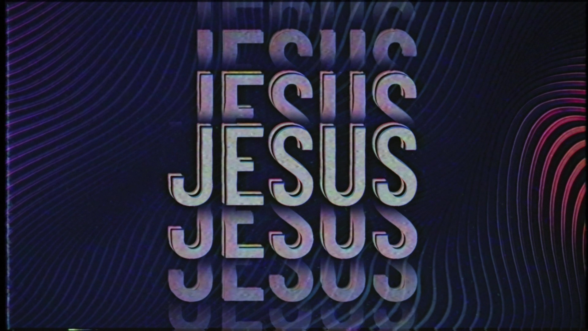 Retro Wave Jesus Lo Fi | Motion Video Background