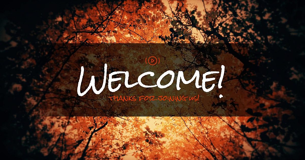 Autumn Fire Welcome Stream | Motion Video Background