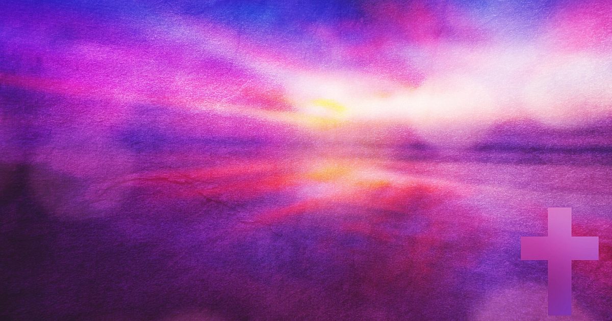 Watercolor Cross Sunrise | Motion Video Background