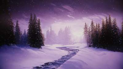 Another Winter Journey Purple Night