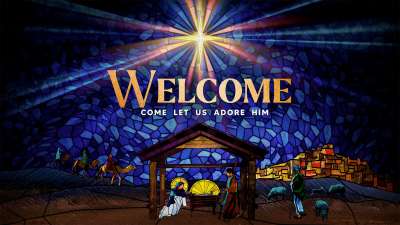 Christmas Stained Glass Welcome