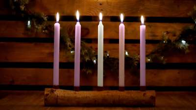 Country Advent Christ Candles