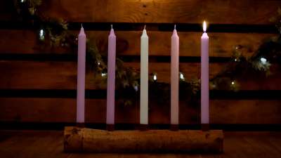 Country Advent Hope Candles