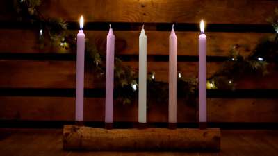 Country Advent Love Candles