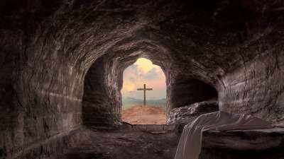 Easter Story Inside Tomb Cross