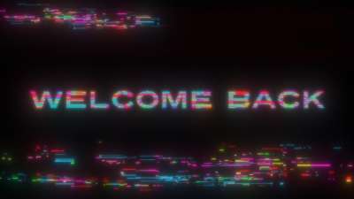 LED Glitch Welcome Back