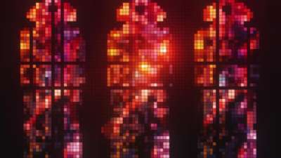 Pixel Glass Triptych