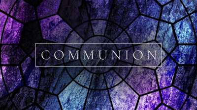 Simple Stained Glass Communion