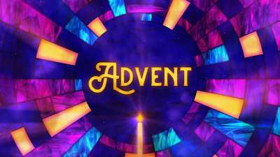 Stained Glass Christmas Advent Title