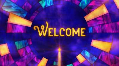 Stained Glass Christmas Welcome