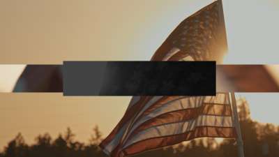 Sunset Flag Veterans Day Blank