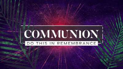 Vivid Palm Sunday Communion