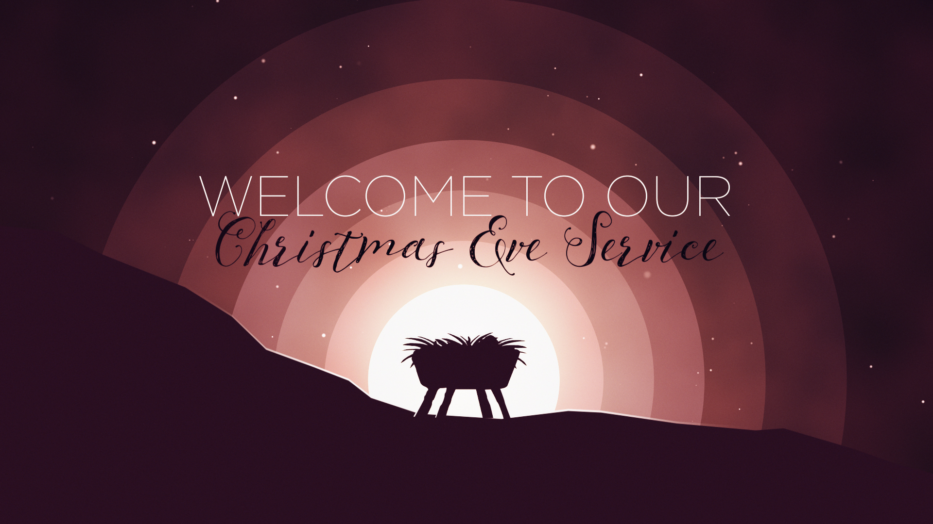 Winter Night Manger Christmas Eve | Motion Video Background