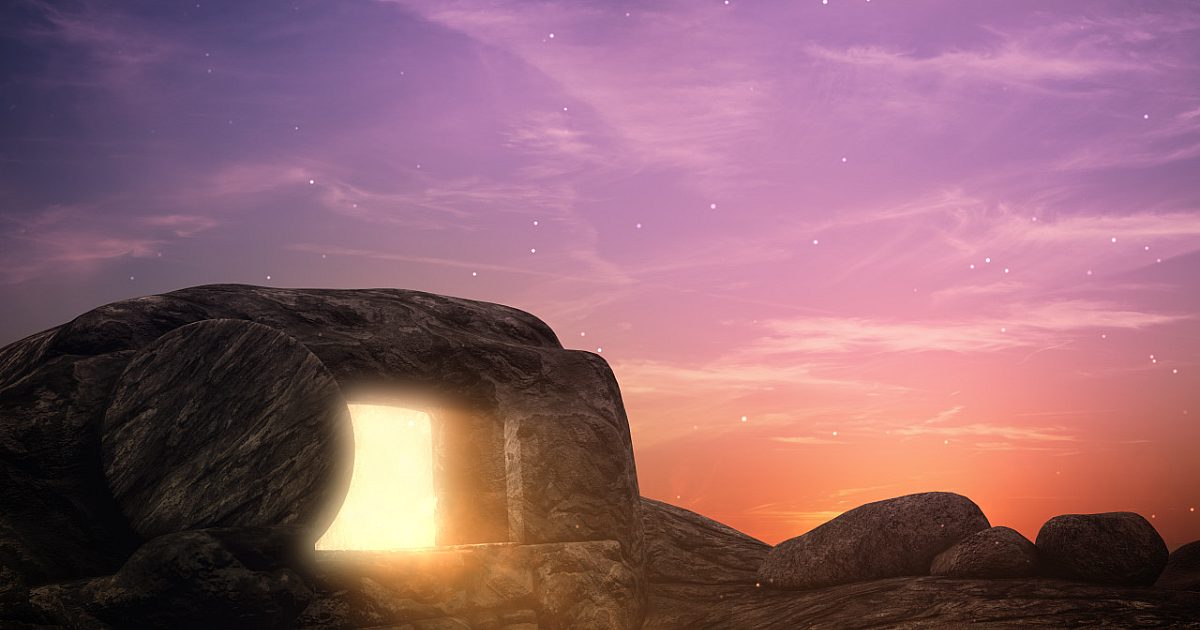 Easter Sunrise Tomb Close Motion Video Background 