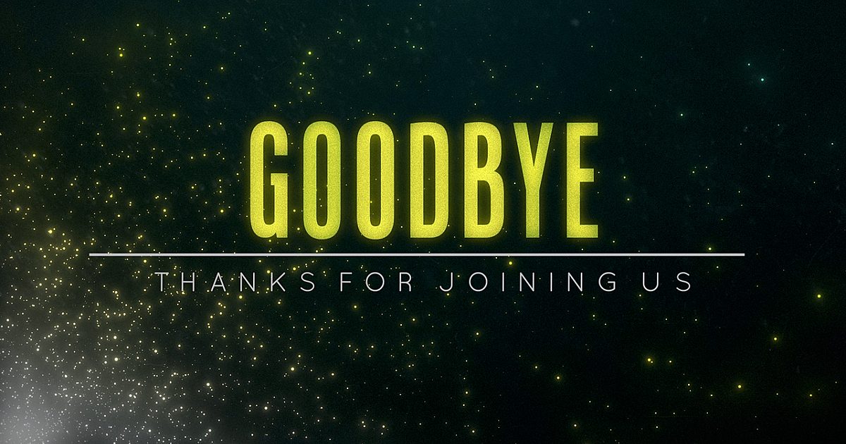Spacial Goodbye Motion Video Background