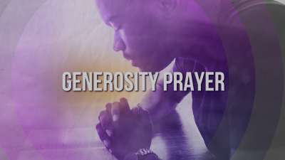 Generosity Prayer